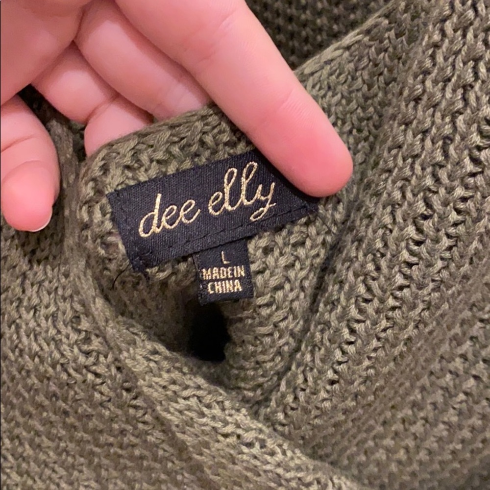 dee elly sweater tie tank top! dark green - Picture 2 of 3